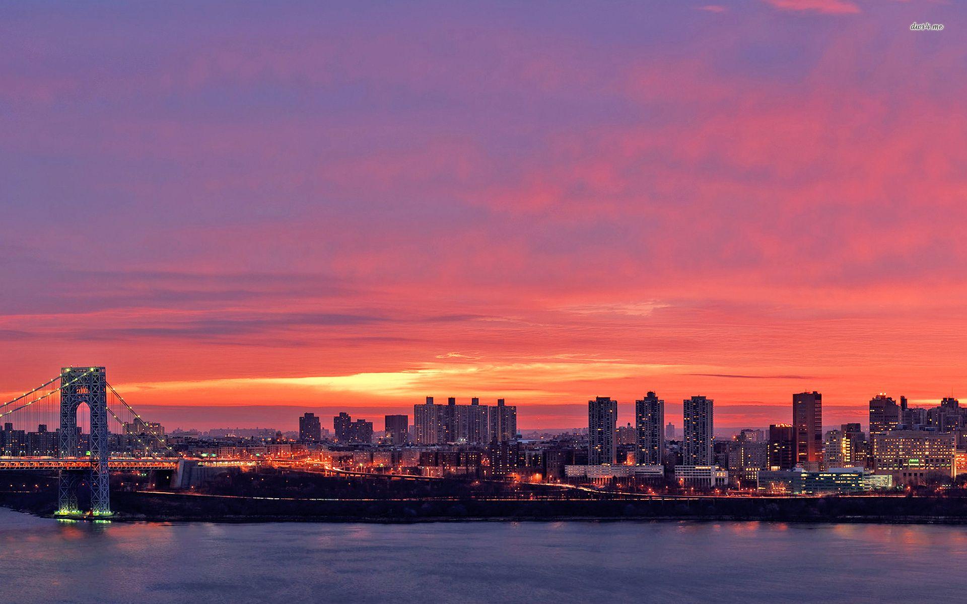 New York Sunset Wallpapers Top Free New York Sunset Backgrounds