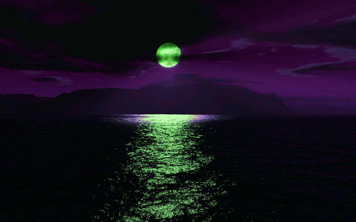 Green Moon Wallpapers Top Free Green Moon Backgrounds WallpaperAccess