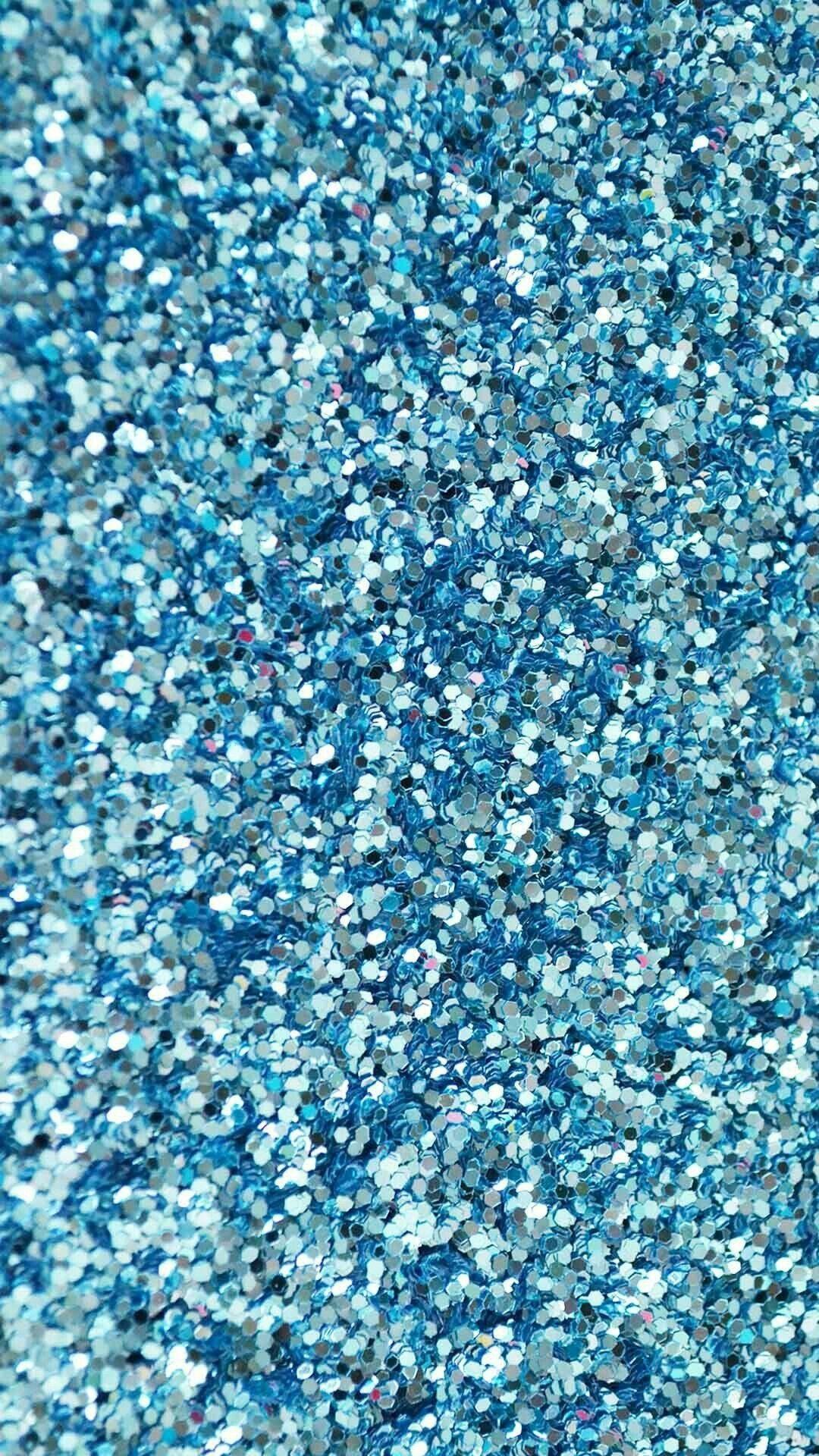 Aqua Glitter Wallpaper