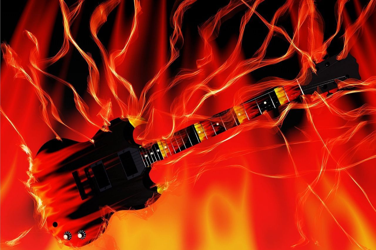 Fire Guitar Wallpapers Top Free Fire Guitar Backgrounds WallpaperAccess