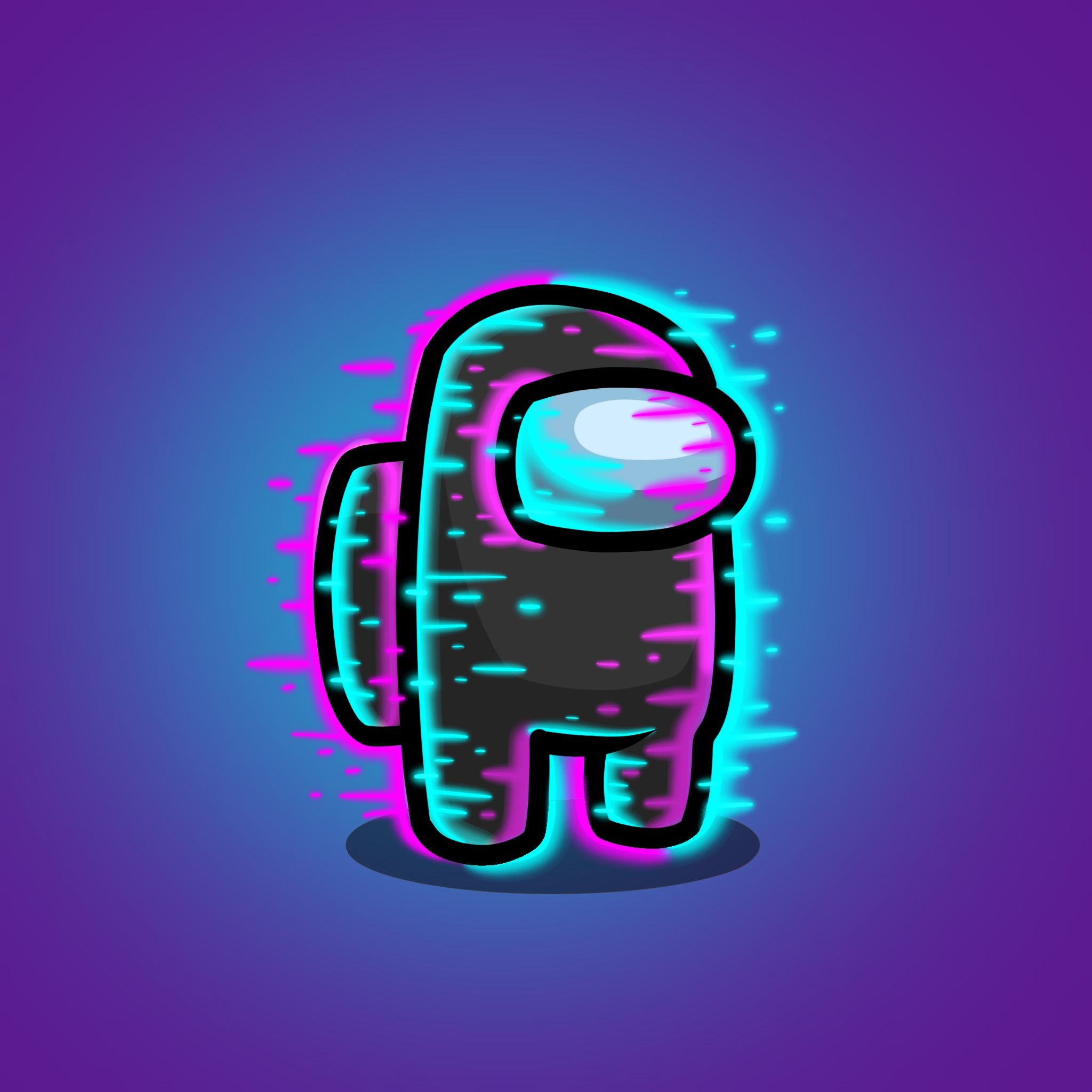 Neon Among Us Wallpapers Top Free Neon Among Us Backgrounds