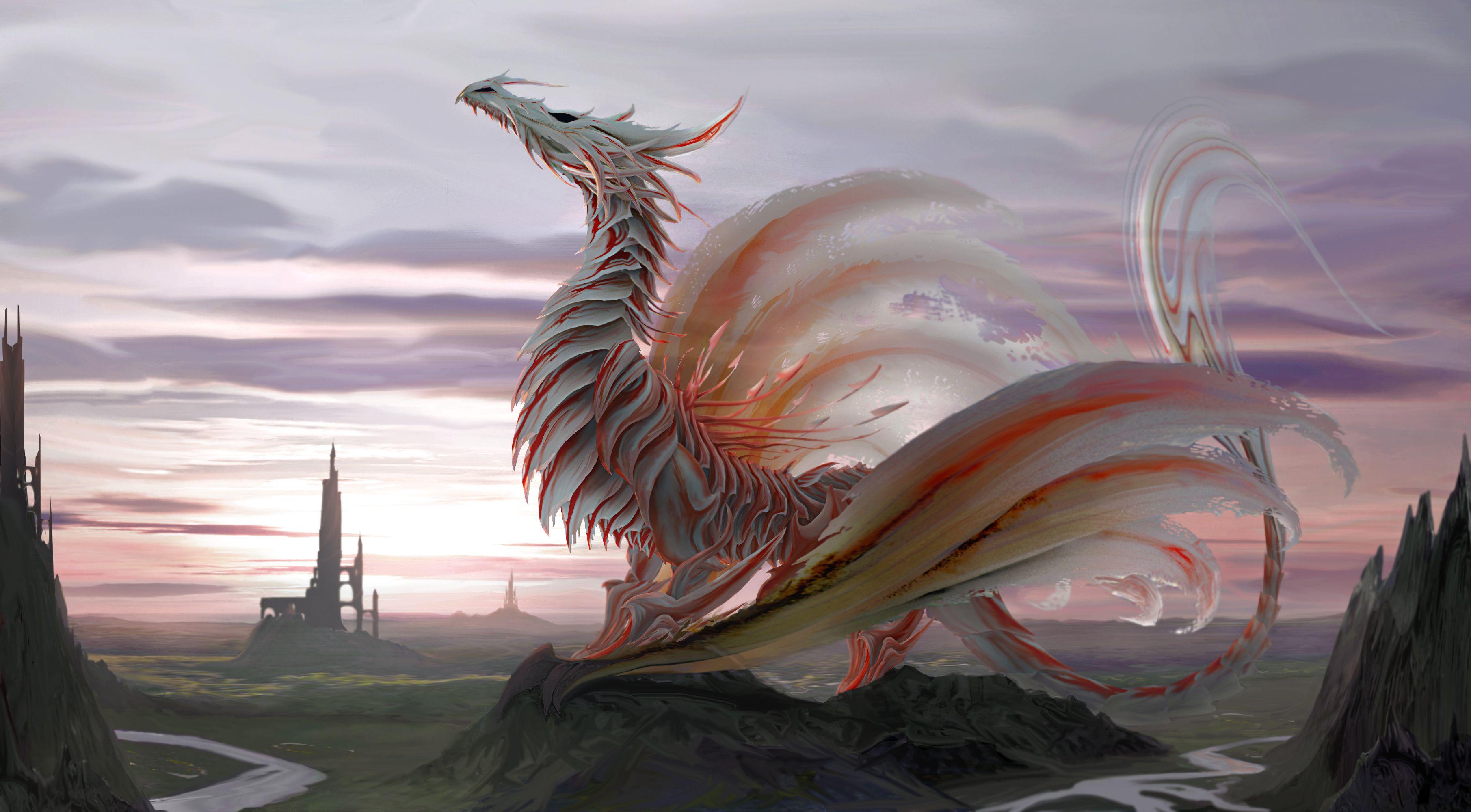 White Dragon 4K Wallpapers Top Free White Dragon 4K Backgrounds