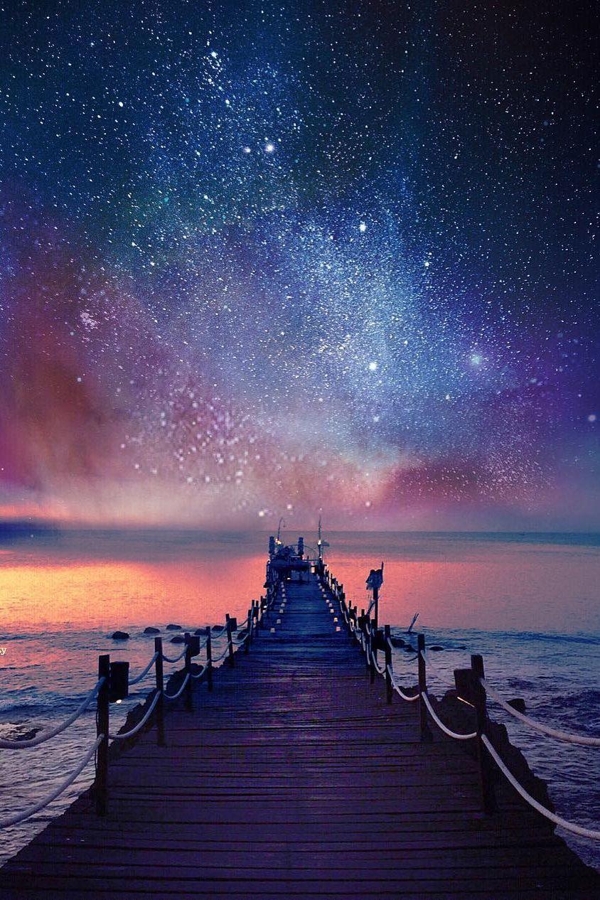 Ocean Night Sky Wallpapers Top Free Ocean Night Sky Backgrounds