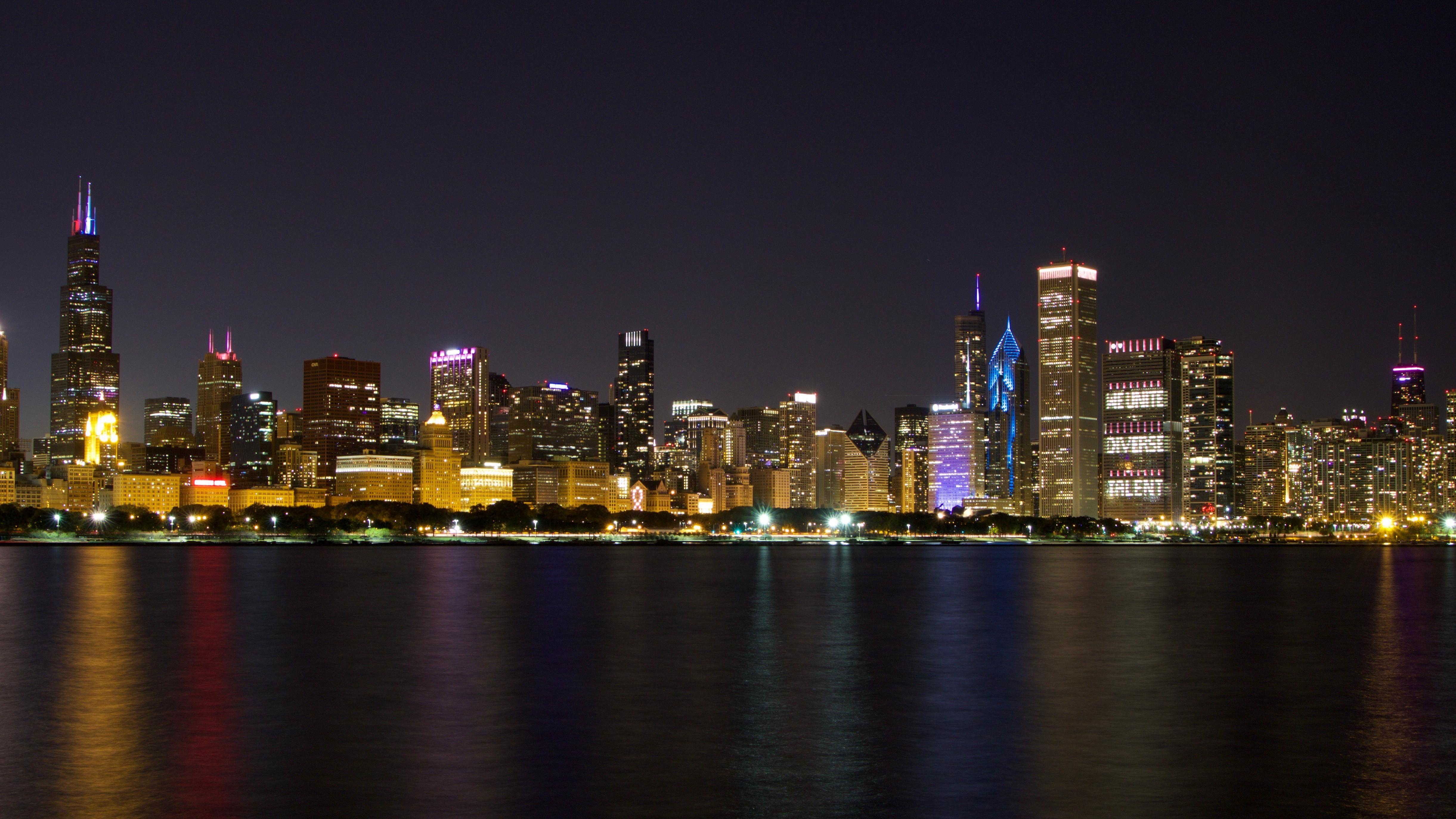 Chicago at Night Wallpapers Top Free Chicago at Night Backgrounds