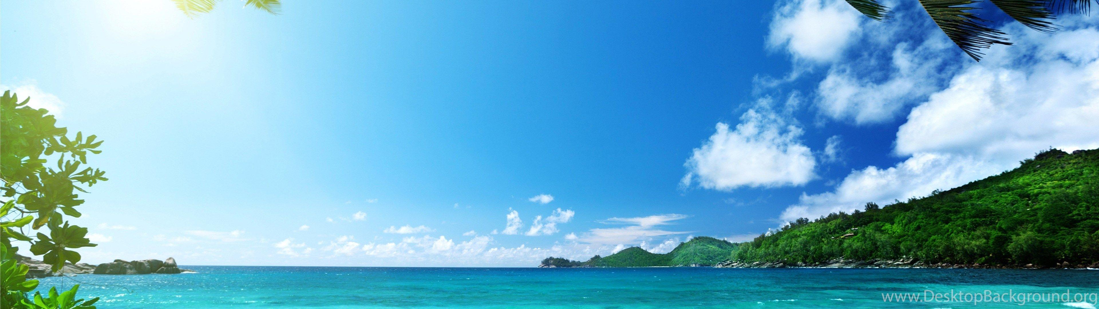 Dual Monitor Wallpaper 3840x1080 Beach Beach Dual Wallpaper Monitor