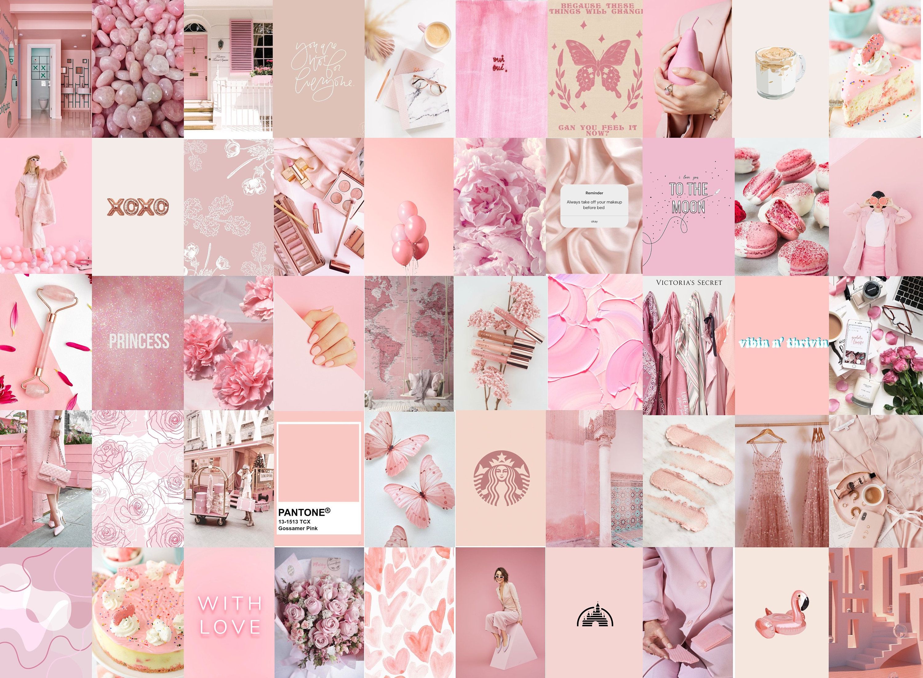 Light Pink Collage Wallpapers Top Free Light Pink Collage Backgrounds