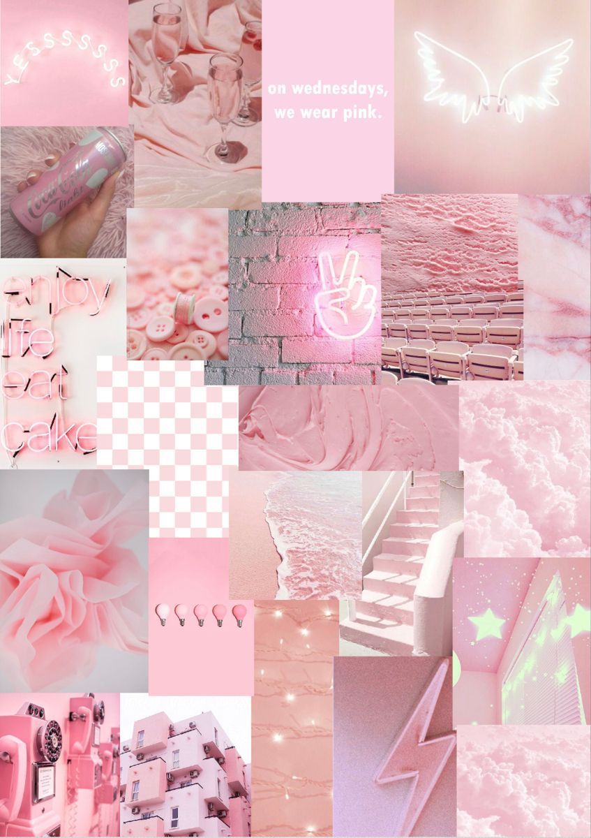 Light Pink Collage Wallpapers Top Free Light Pink Collage Backgrounds
