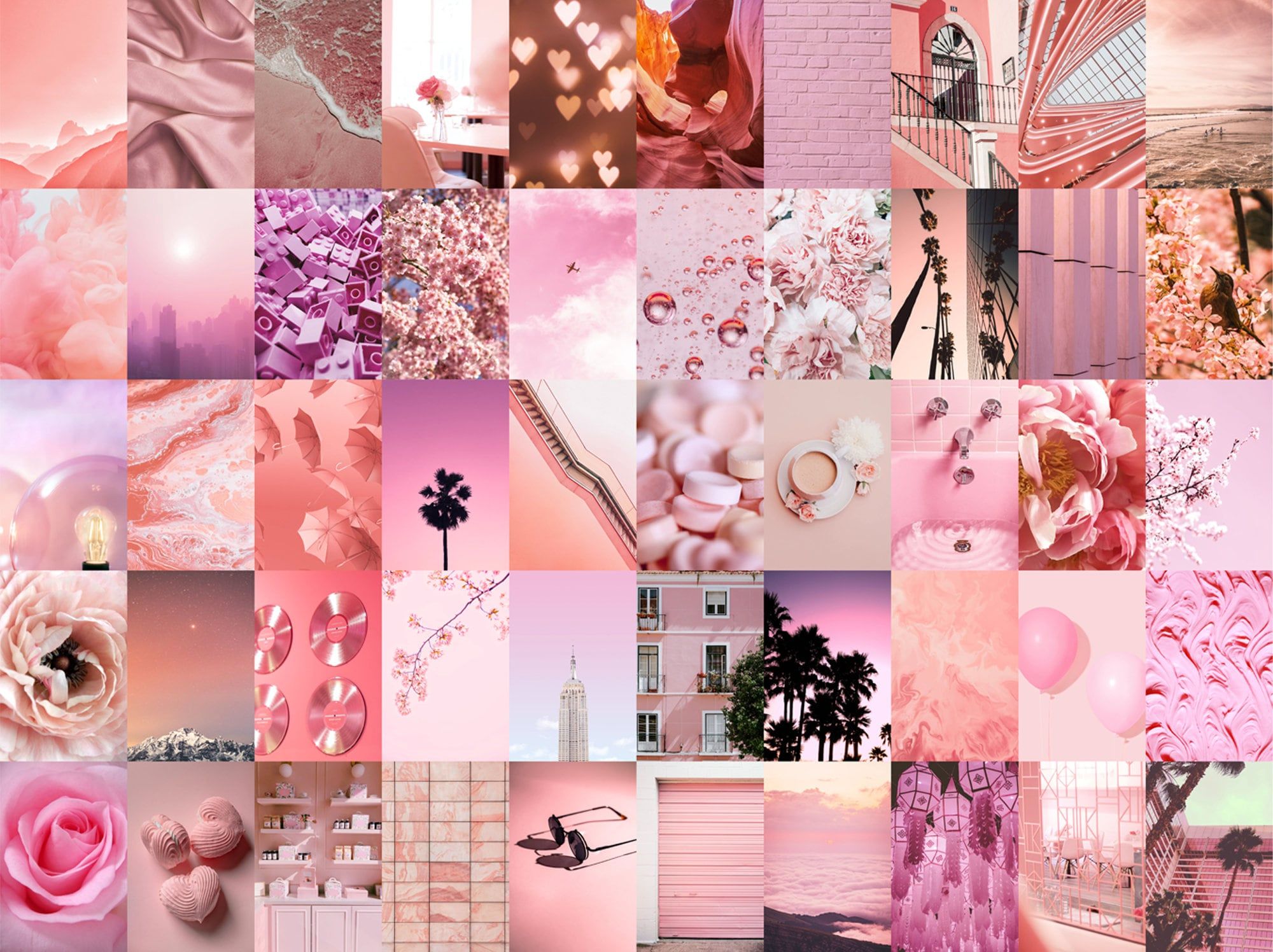 Light Pink Collage Wallpapers Top Free Light Pink Collage Backgrounds