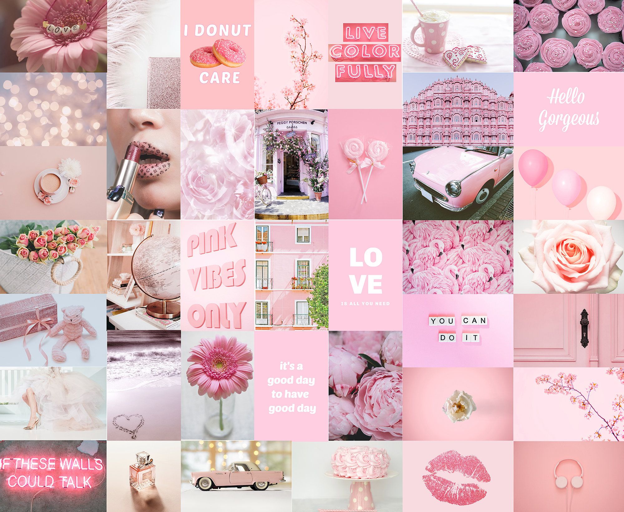 Light Pink Collage Wallpapers Top Free Light Pink Collage Backgrounds