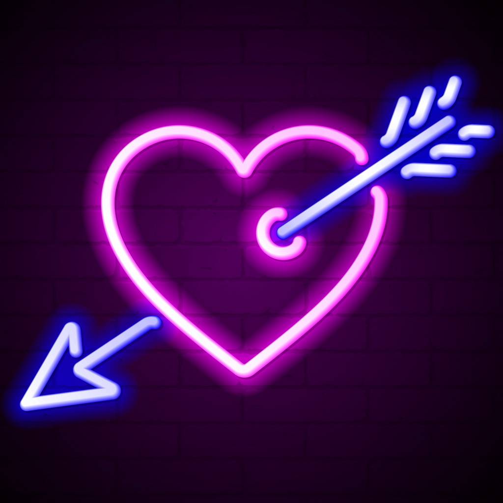 Neon Heart Wallpapers Top Free Neon Heart Backgrounds WallpaperAccess