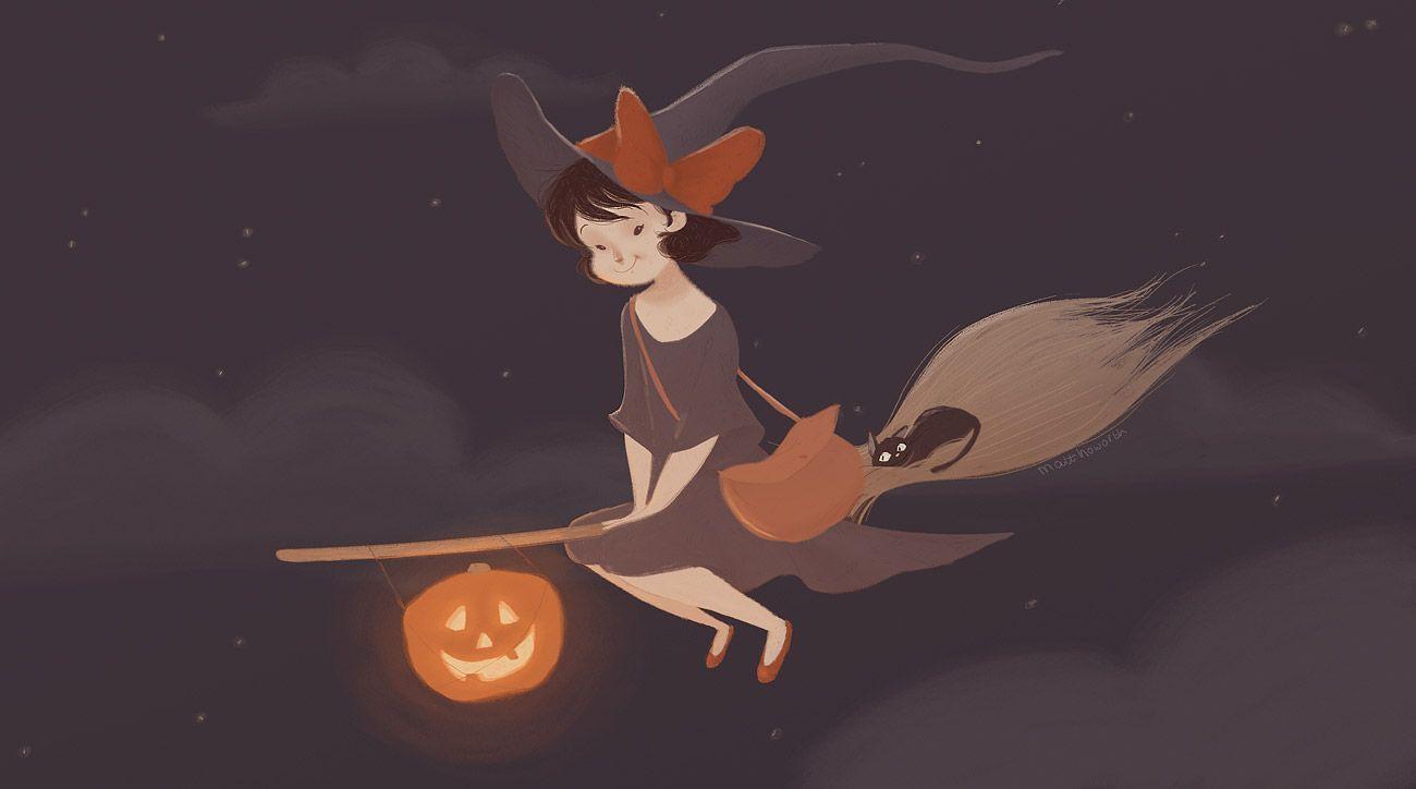 Cute Witch Halloween Wallpapers Top Free Cute Witch Halloween