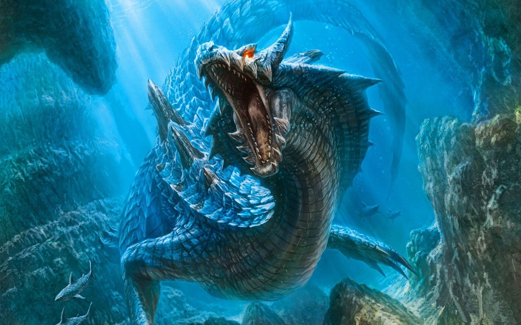 Ocean Dragon Wallpapers Top Free Ocean Dragon Backgrounds