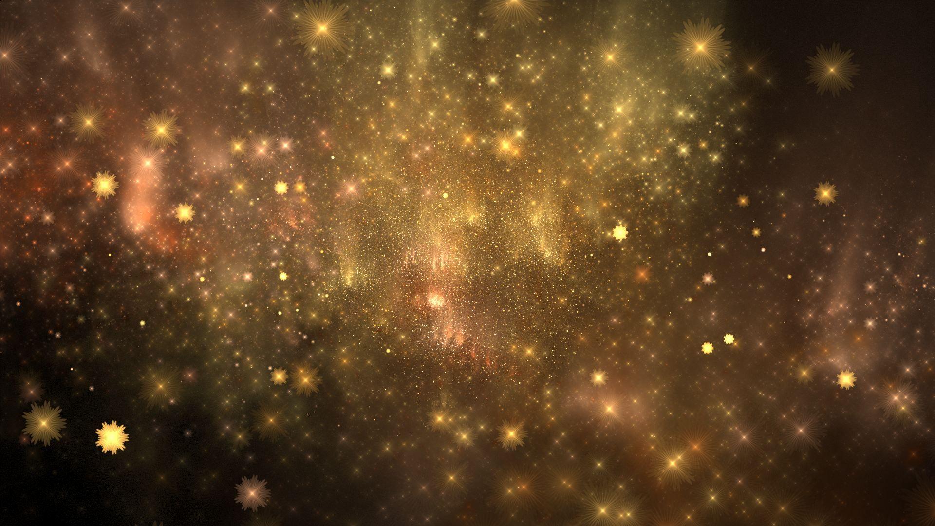 Golden Nebula Background