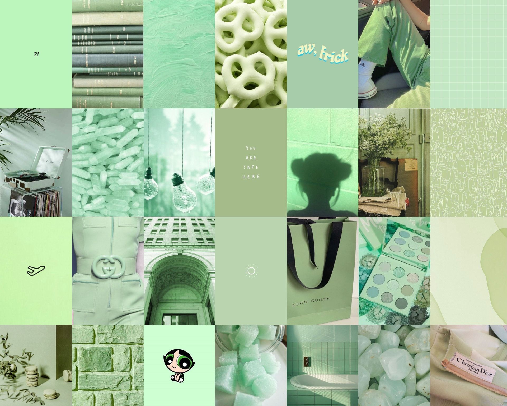 Light Green Collage Wallpapers Top Free Light Green Collage