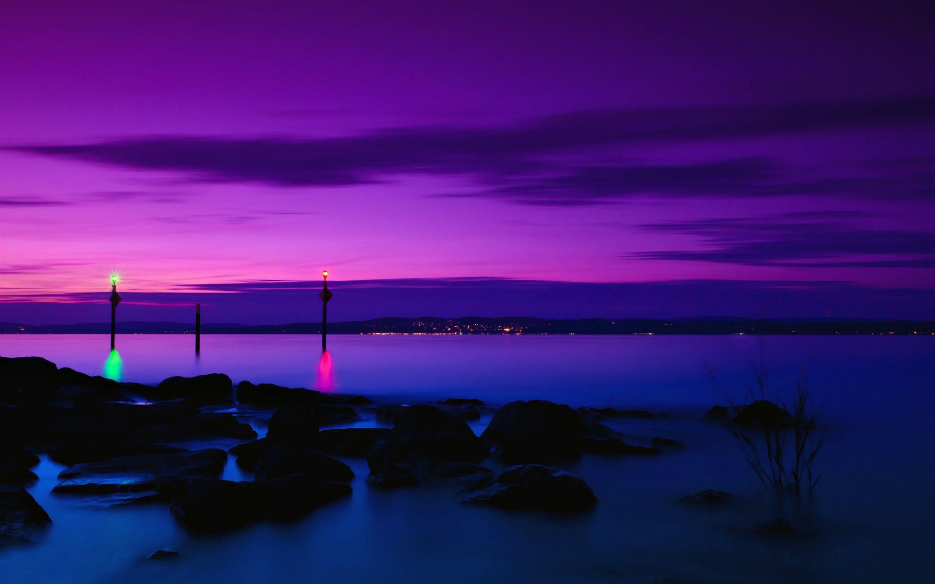 Purple Blue Sunset Wallpapers Top Free Purple Blue Sunset Backgrounds WallpaperAccess