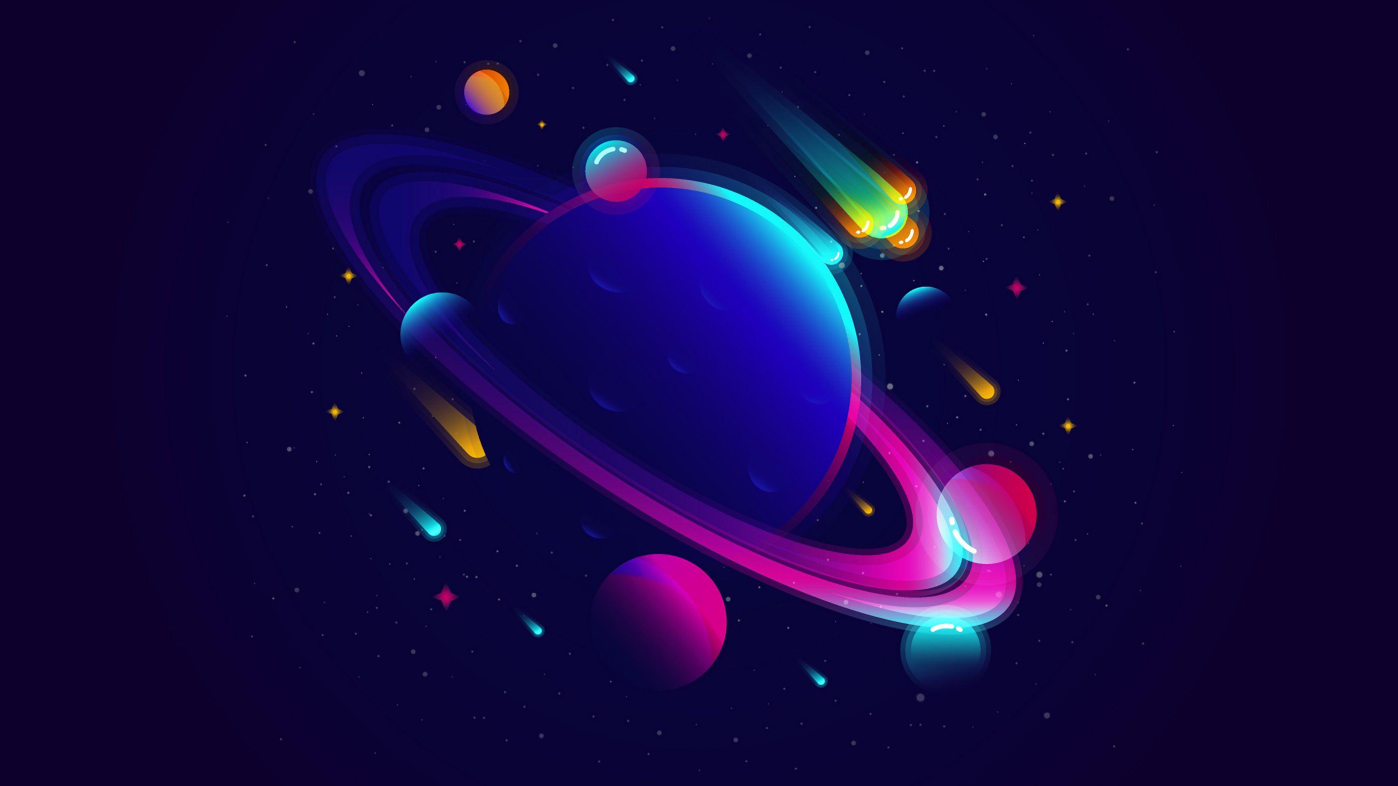 Neon Space Wallpapers Top Free Neon Space Backgrounds WallpaperAccess