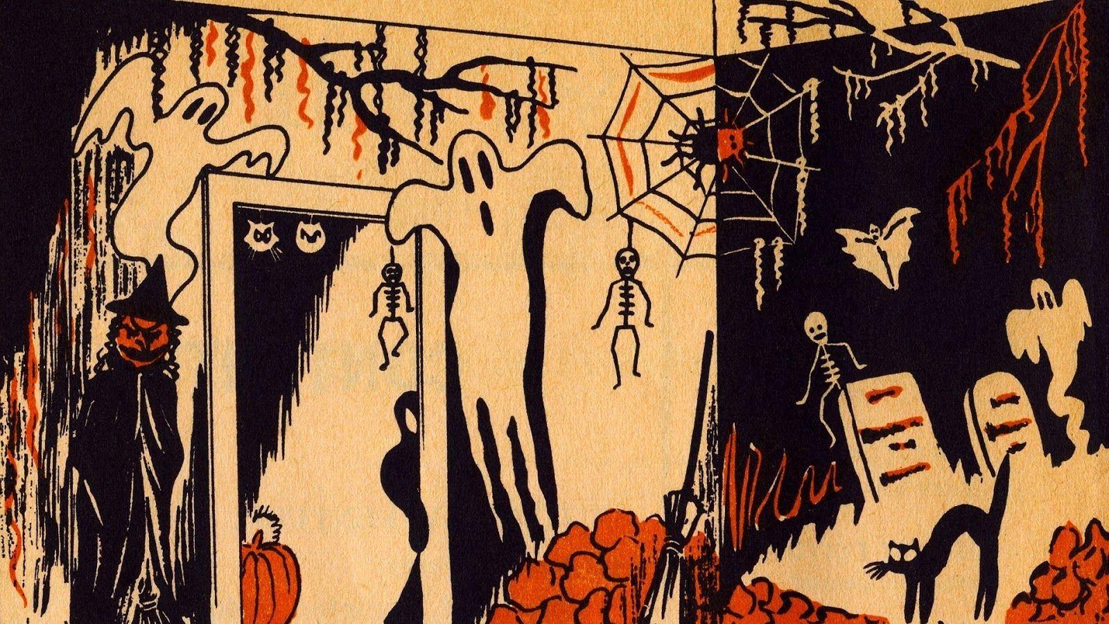 Vintage Halloween Wallpapers Top Free Vintage Halloween Backgrounds