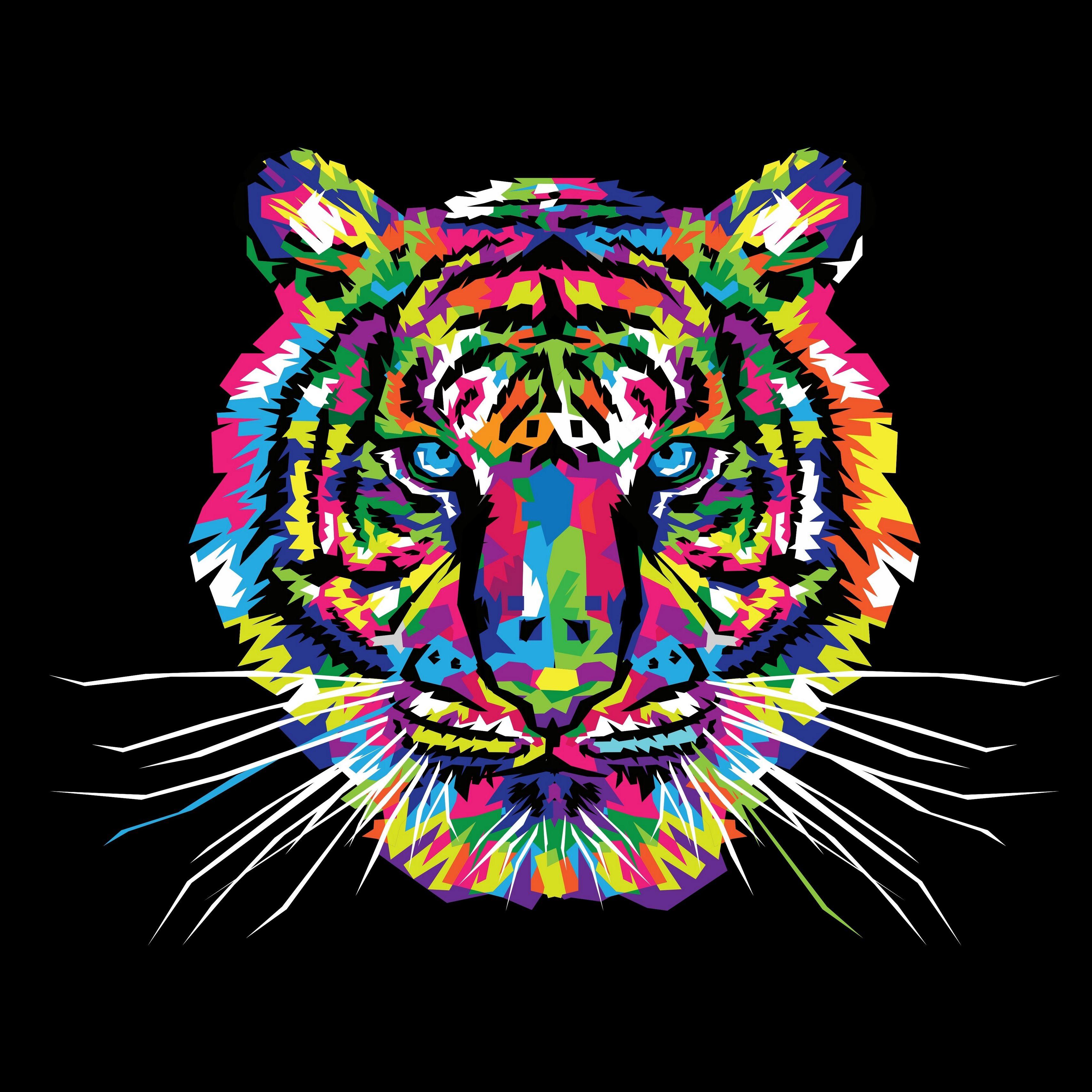 Tiger Art Wallpapers Top Free Tiger Art Backgrounds WallpaperAccess