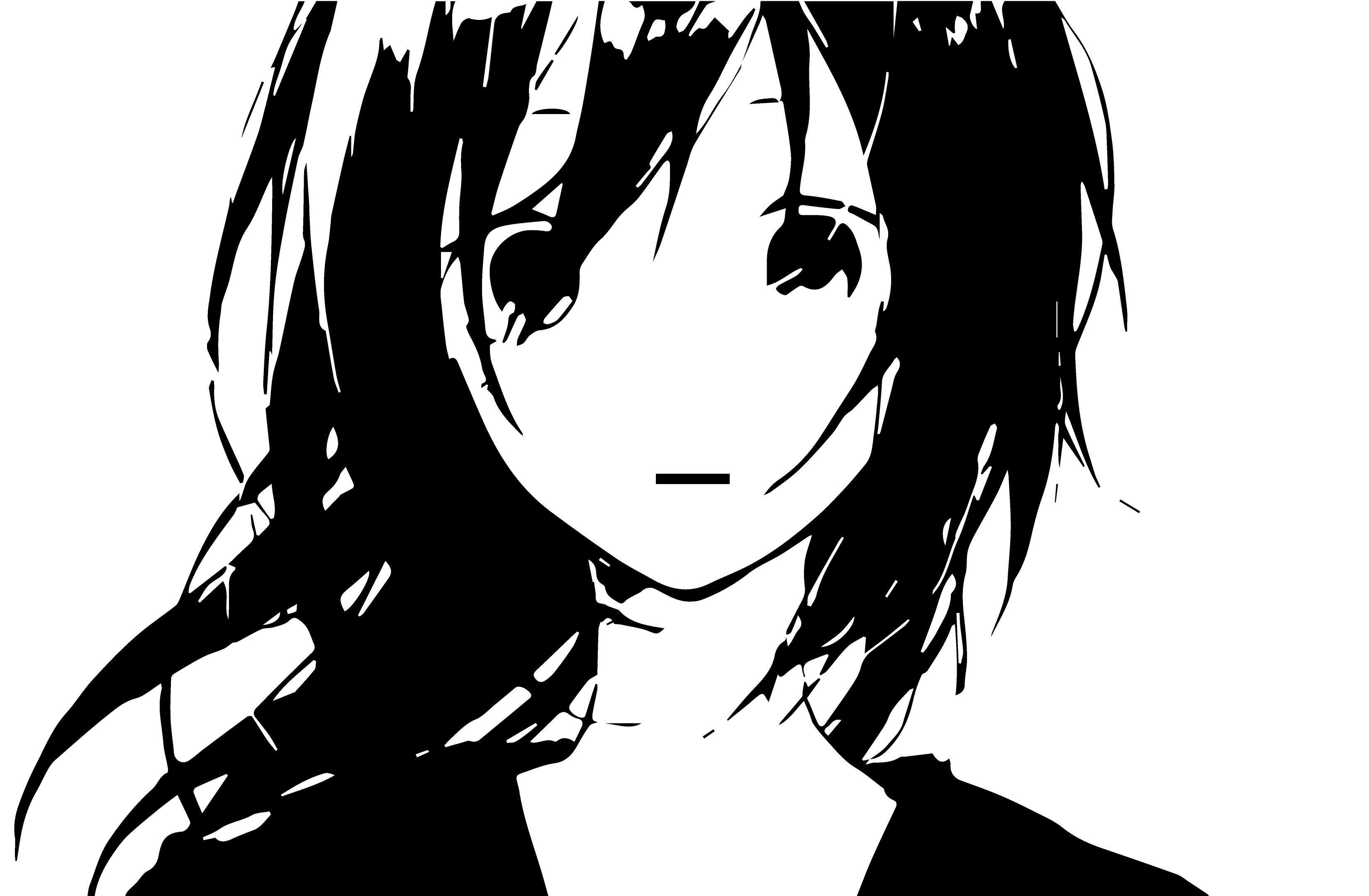 Black and White Anime Girl Wallpapers Top Free Black and White Anime