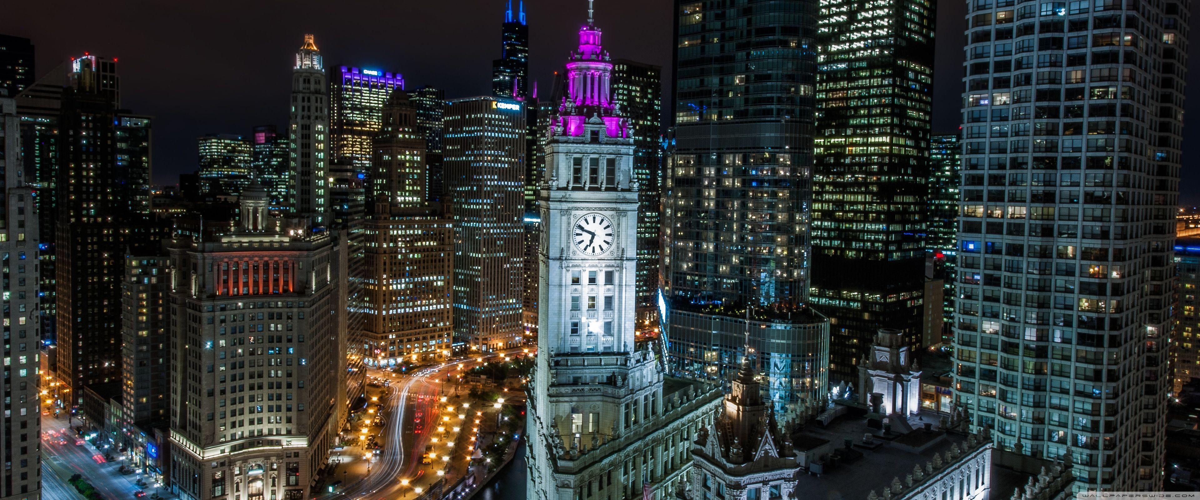 Chicago at Night Wallpapers Top Free Chicago at Night Backgrounds