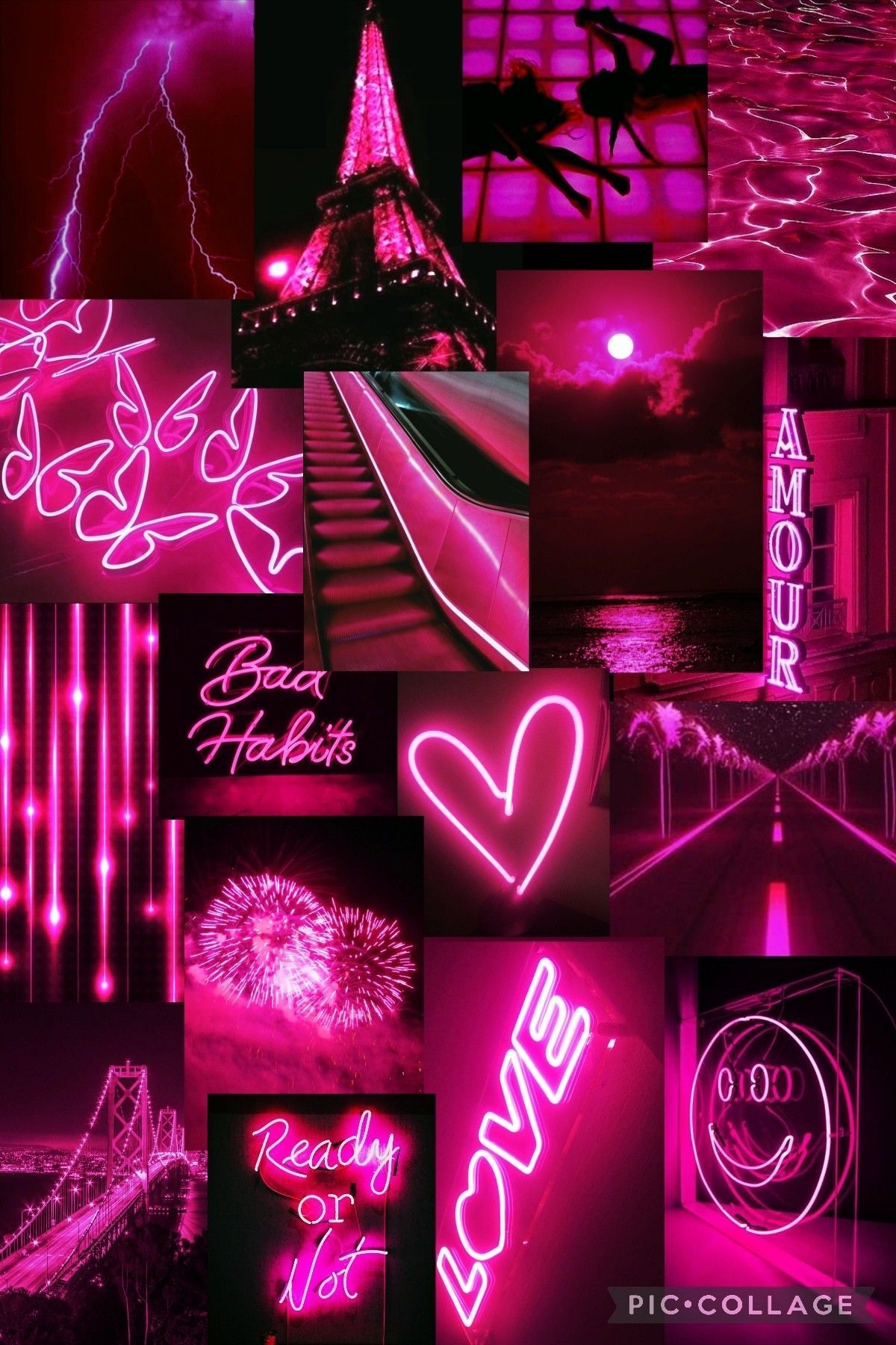 Hot Pink Collage Wallpapers Top Free Hot Pink Collage Backgrounds