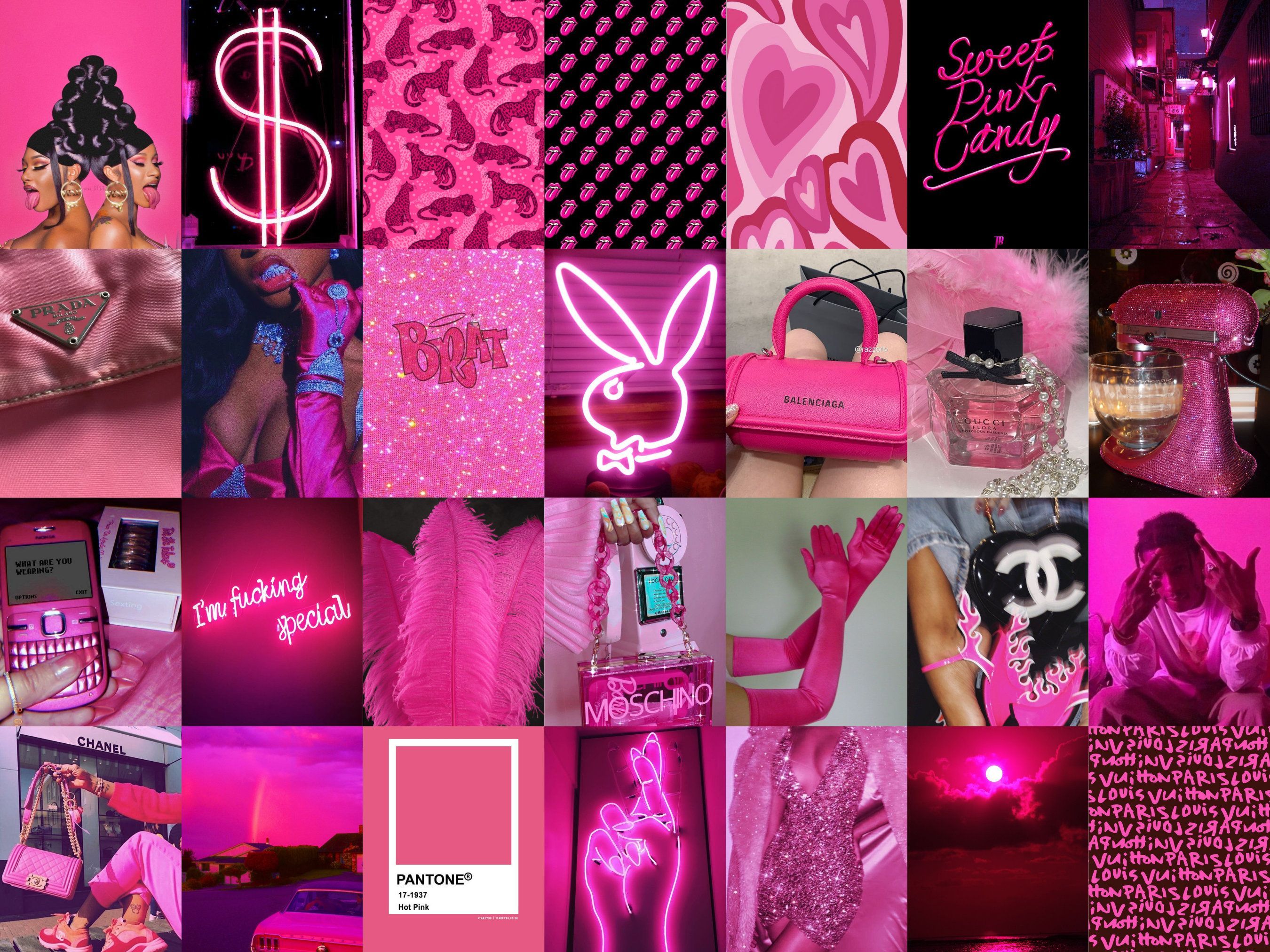 Hot Pink Collage Wallpapers Top Free Hot Pink Collage Backgrounds