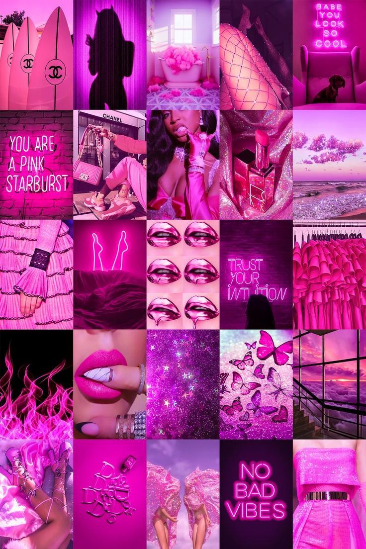Hot Pink Collage Wallpapers Top Free Hot Pink Collage Backgrounds