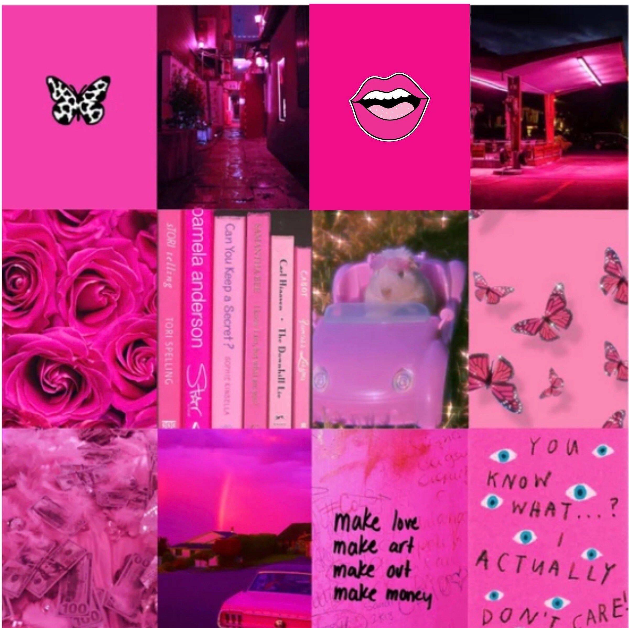 Hot Pink Collage Wallpapers Top Free Hot Pink Collage Backgrounds