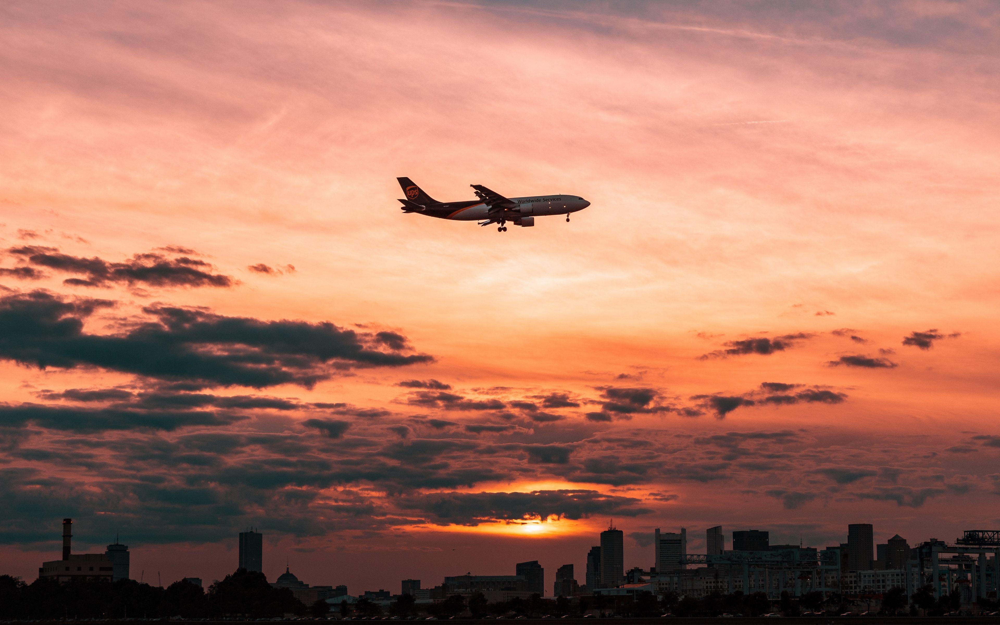 Airplane Sunset Wallpapers Top Free Airplane Sunset Backgrounds