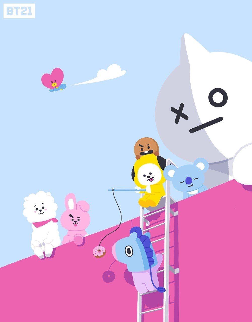 BT21 IPad HD Wallpapers Top Free BT21 IPad HD Backgrounds