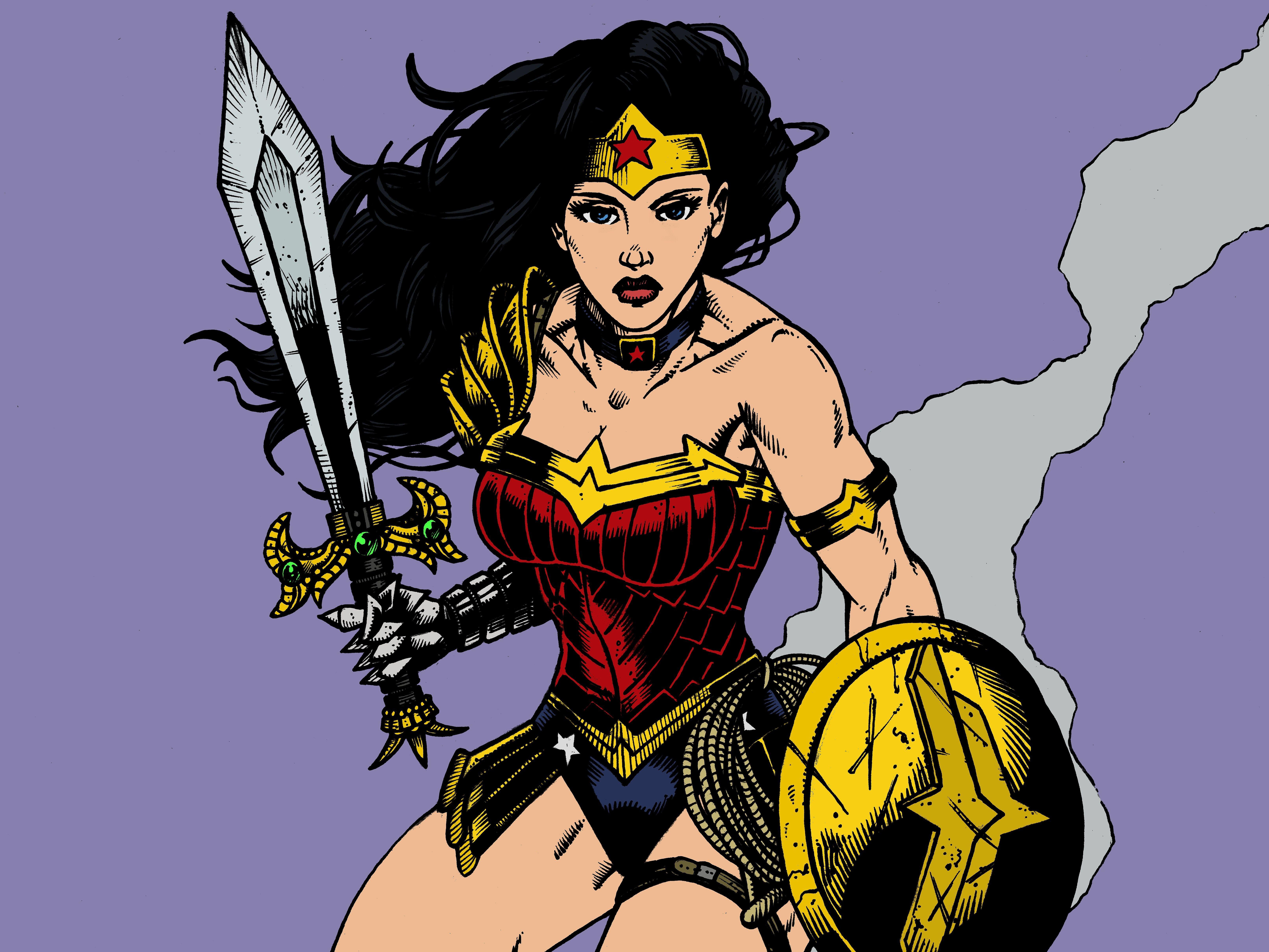 Wonder Woman Cartoon High Res Illustrations Getty Images