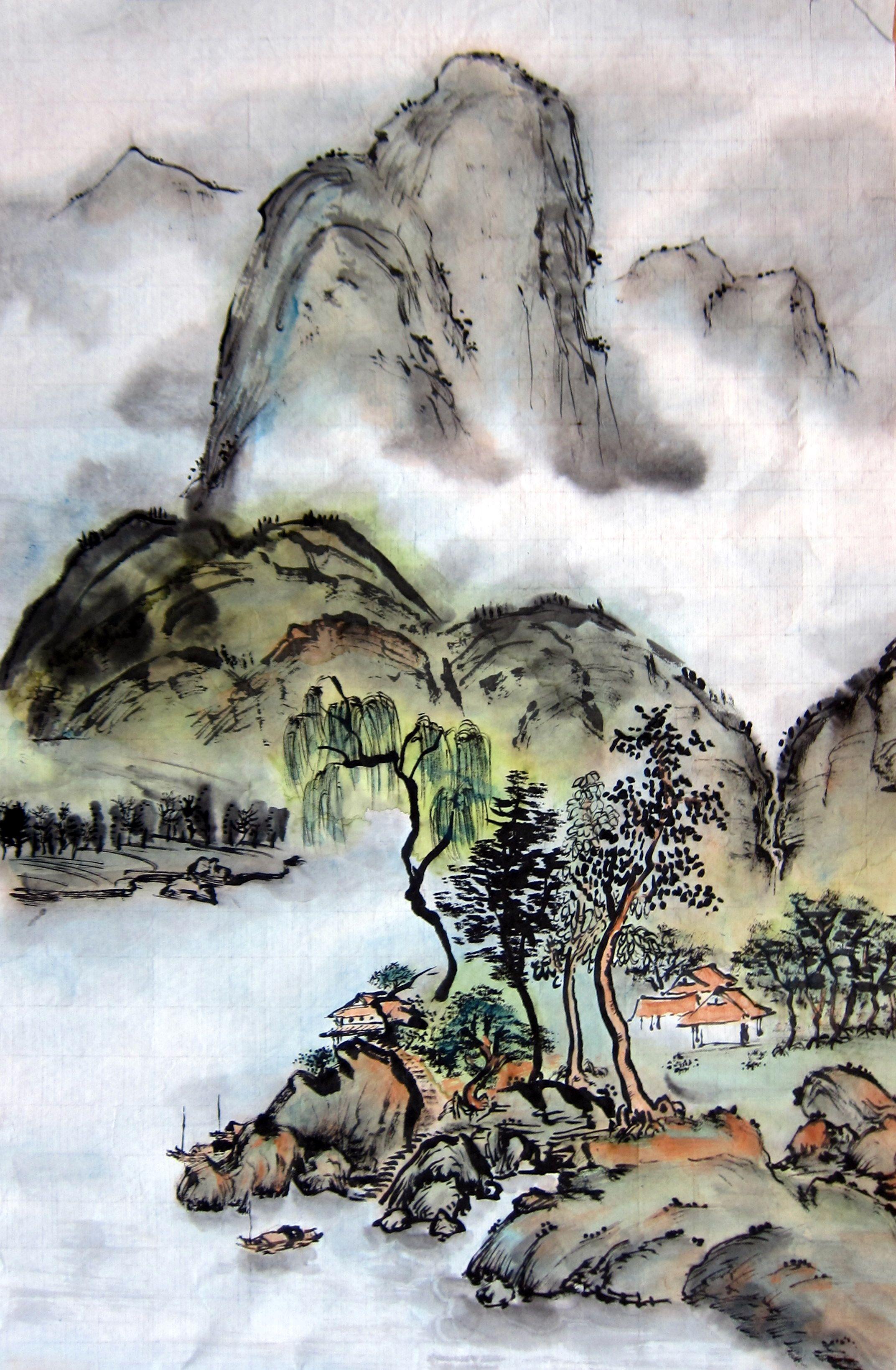 Watercolor Paintings Chinese Wallpapers Top Free Watercolor Paintings Chinese Backgrounds
