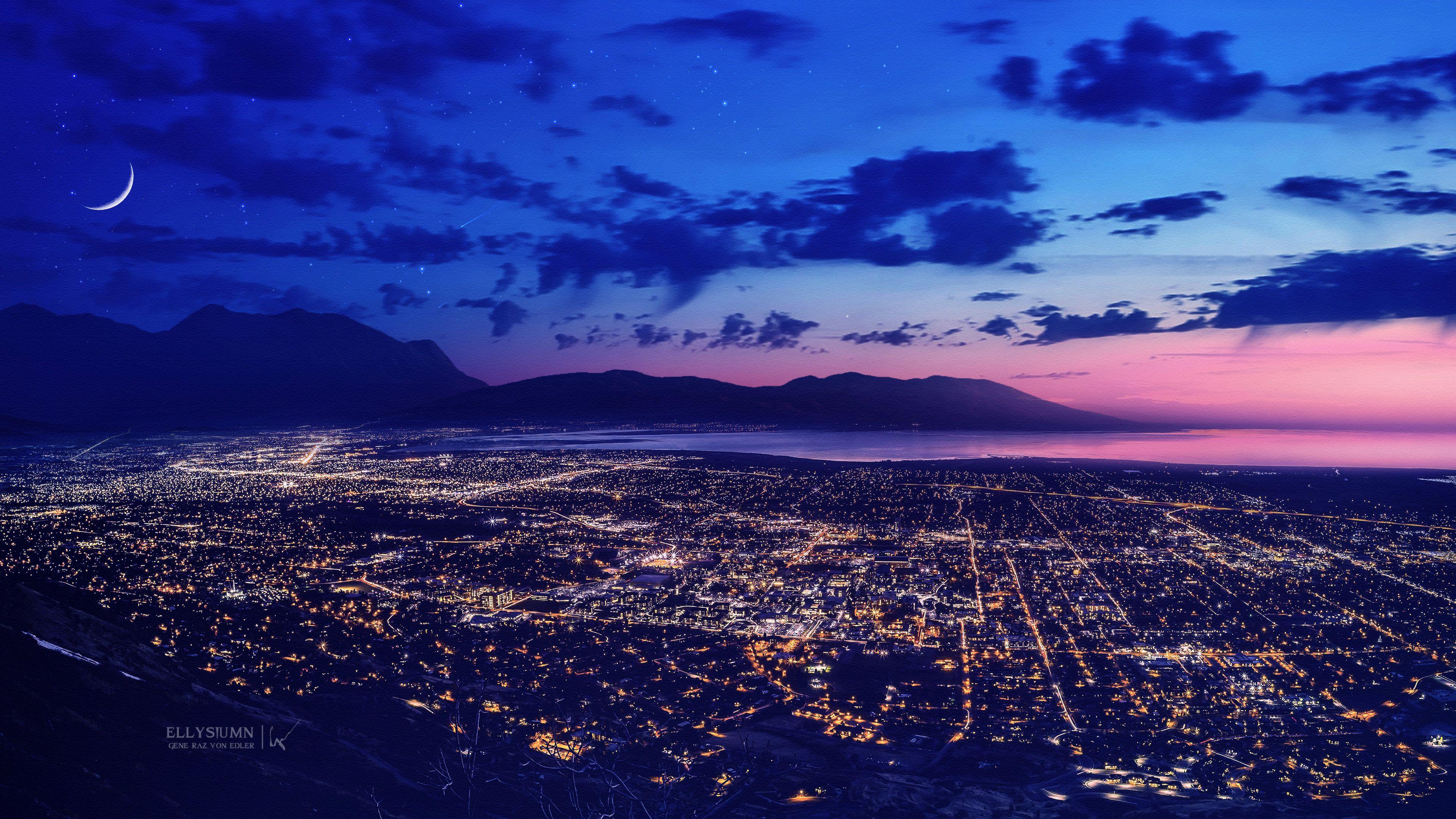 Moon City Wallpapers Top Free Moon City Backgrounds WallpaperAccess