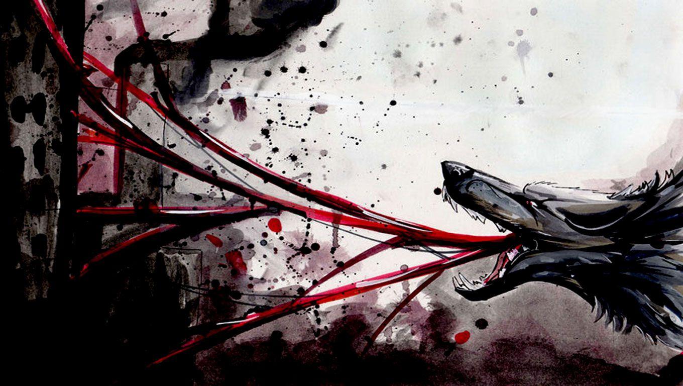 Blood Wolf Wallpaper
