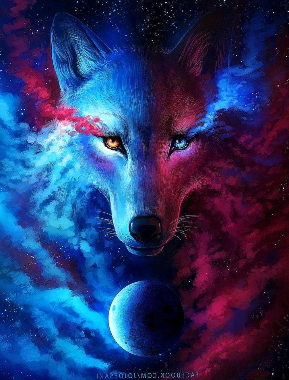 Red and Blue Wolf Wallpapers Top Free Red and Blue Wolf Backgrounds