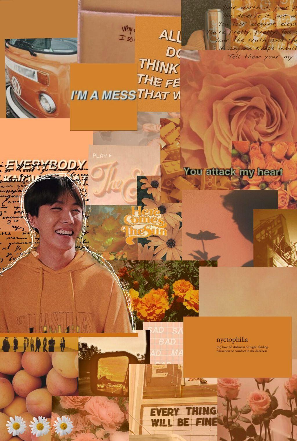 Orange BTS Aesthetic Wallpapers Top Free Orange BTS Aesthetic