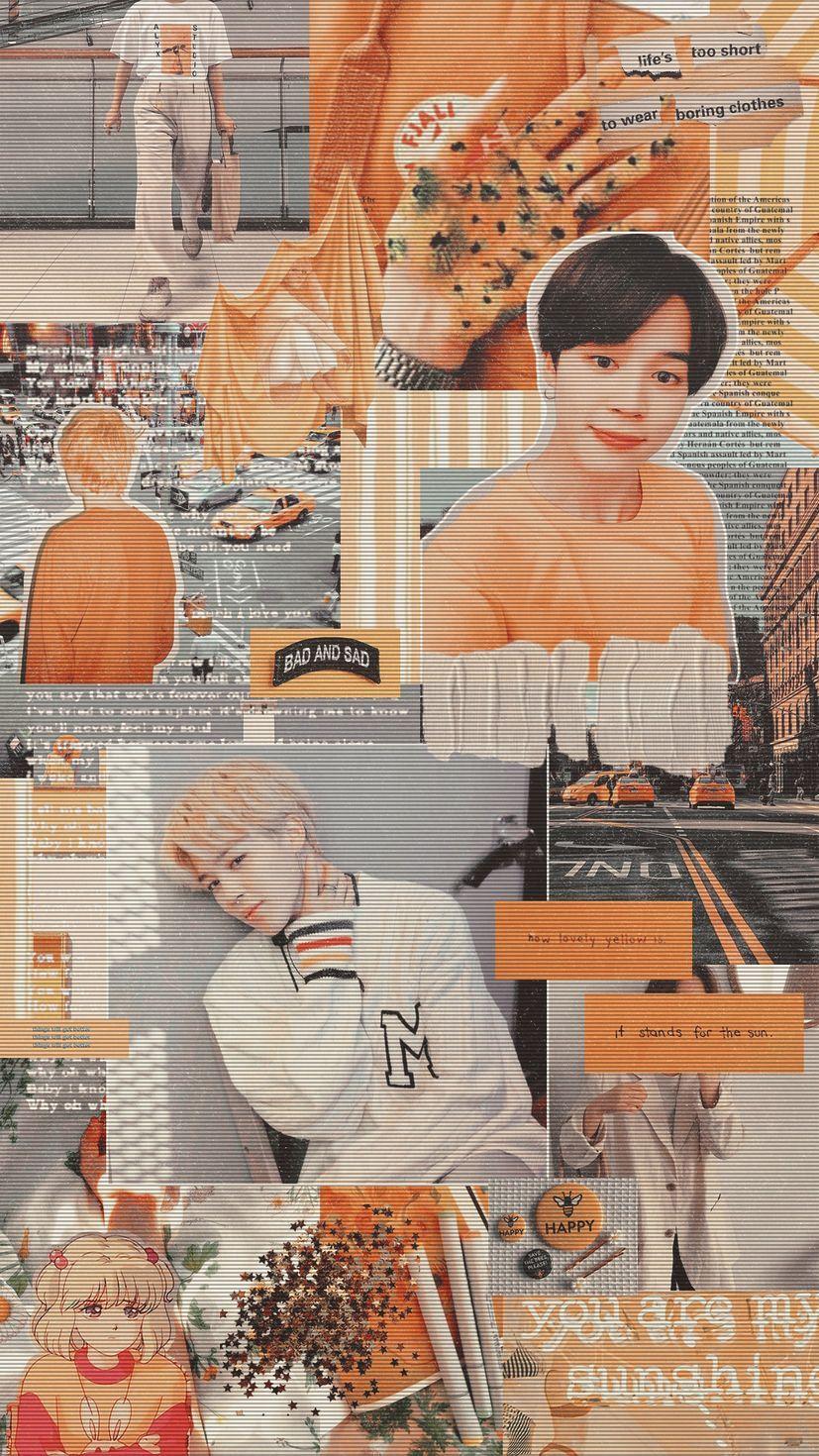 Orange BTS Aesthetic Wallpapers Top Free Orange BTS Aesthetic