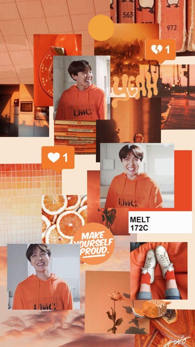 Orange BTS Aesthetic Wallpapers Top Free Orange BTS Aesthetic