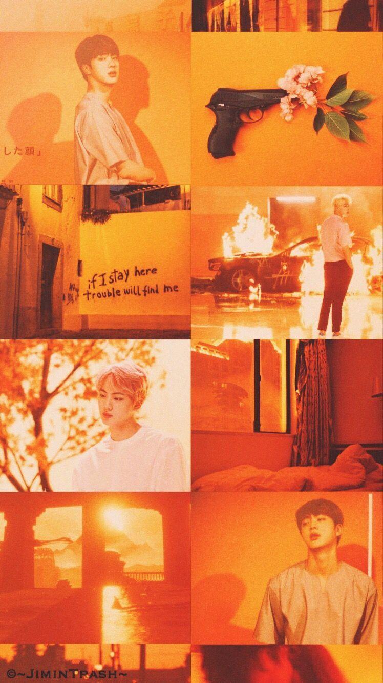 Orange BTS Aesthetic Wallpapers Top Free Orange BTS Aesthetic