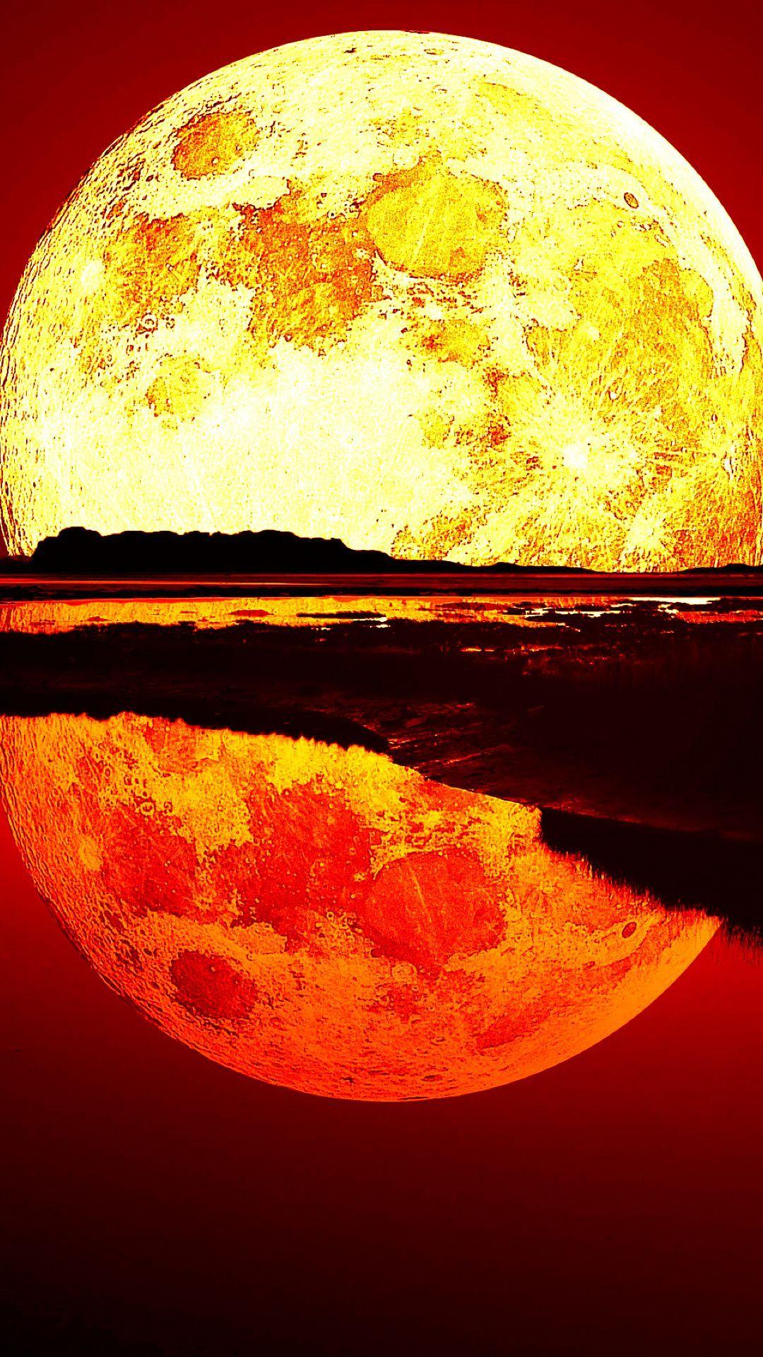 Red Moon iPhone Wallpapers Top Free Red Moon iPhone Backgrounds