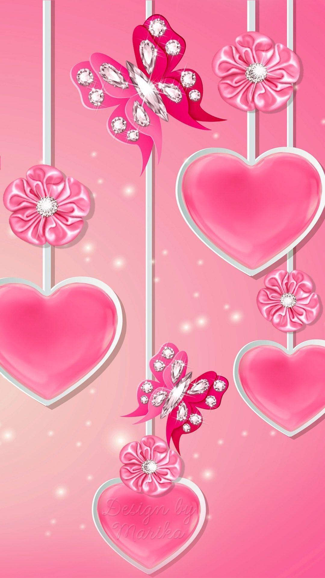 Cute Pink Heart Wallpapers Top Free Cute Pink Heart Backgrounds