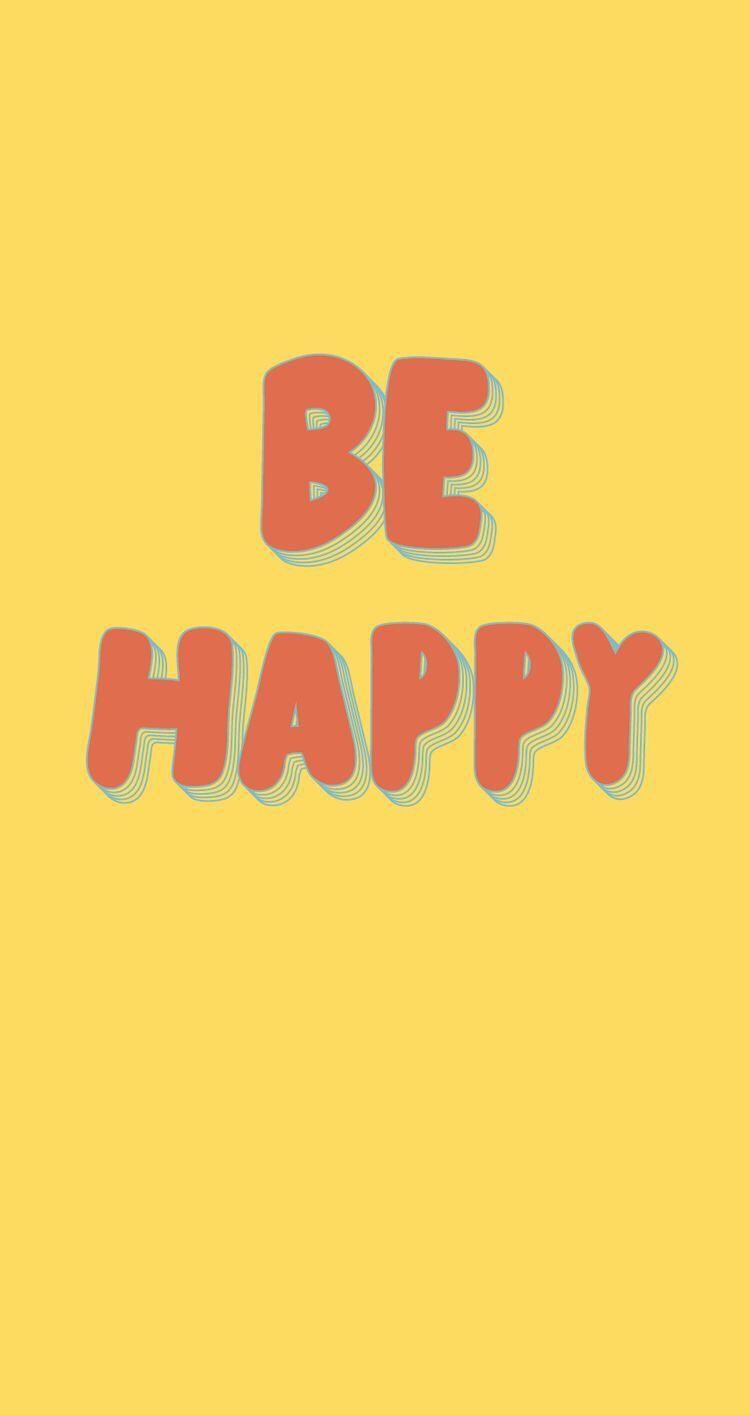 Yellow Happy Quotes Wallpaper the quotes