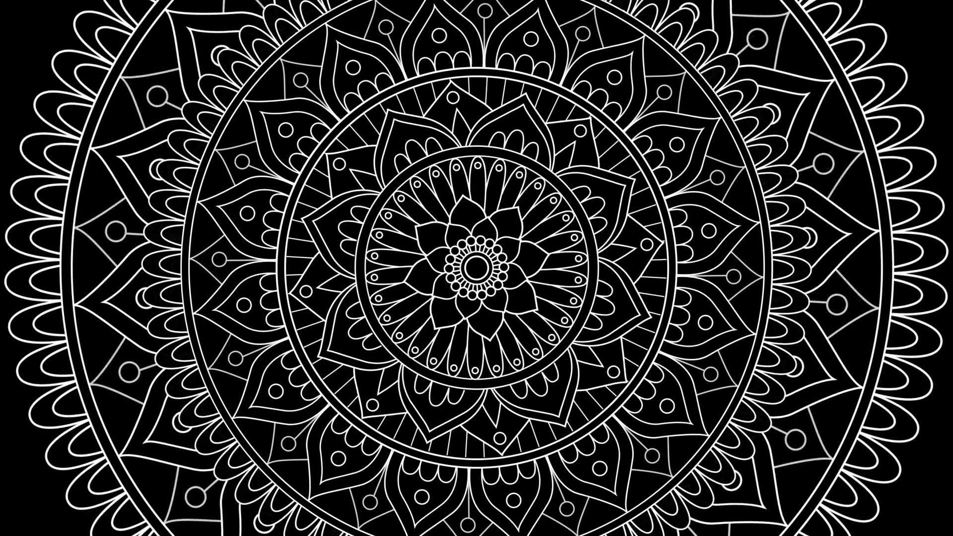 Mandala Black and White Wallpapers Top Free Mandala Black and White Backgrounds WallpaperAccess