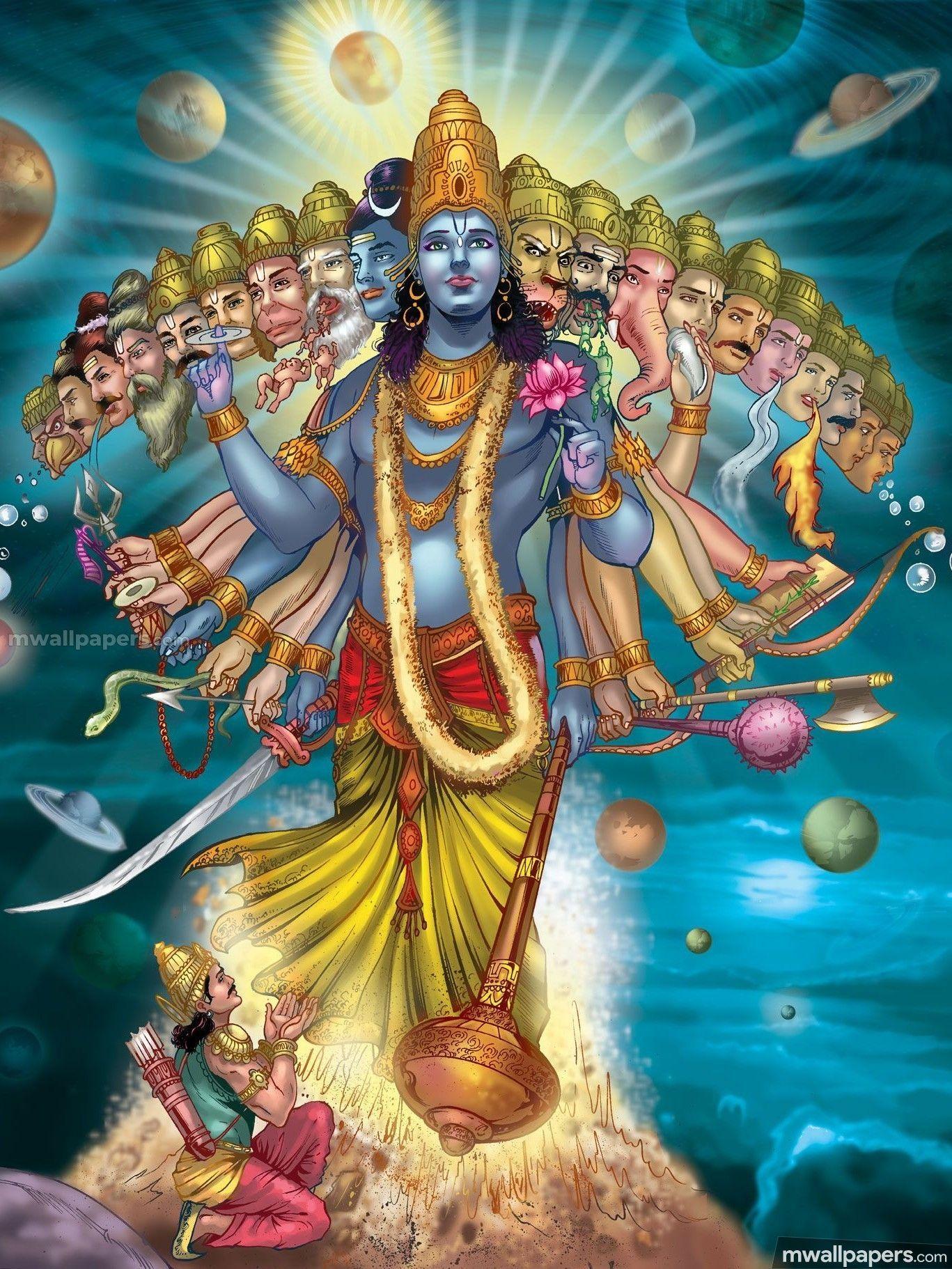Lord Vishnu Wallpapers Top Free Lord Vishnu Backgrounds WallpaperAccess