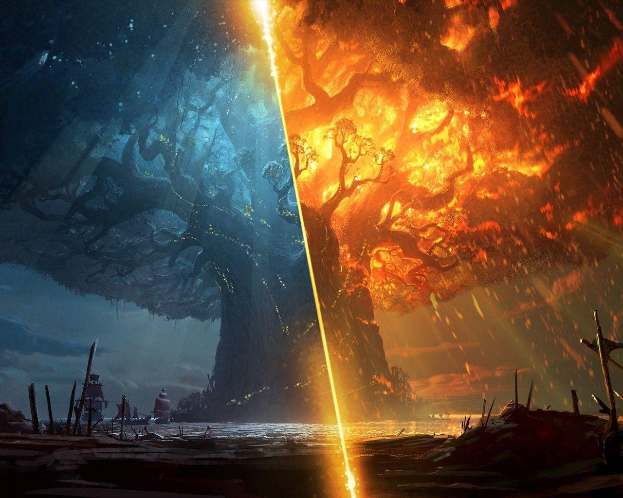 Heaven vs Hell Wallpapers Top Free Heaven vs Hell Backgrounds