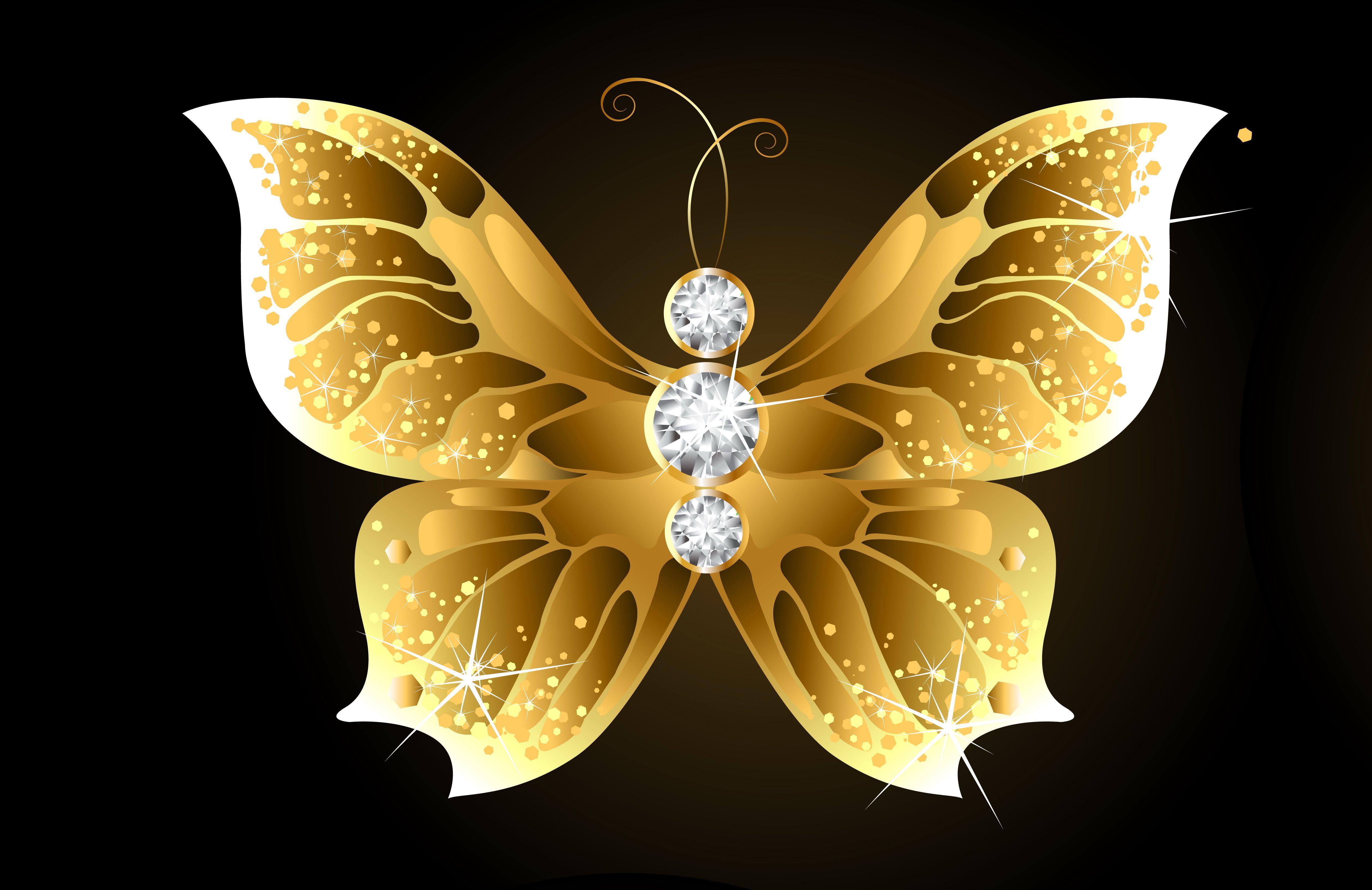 Gold Butterfly Wallpapers Top Free Gold Butterfly Backgrounds