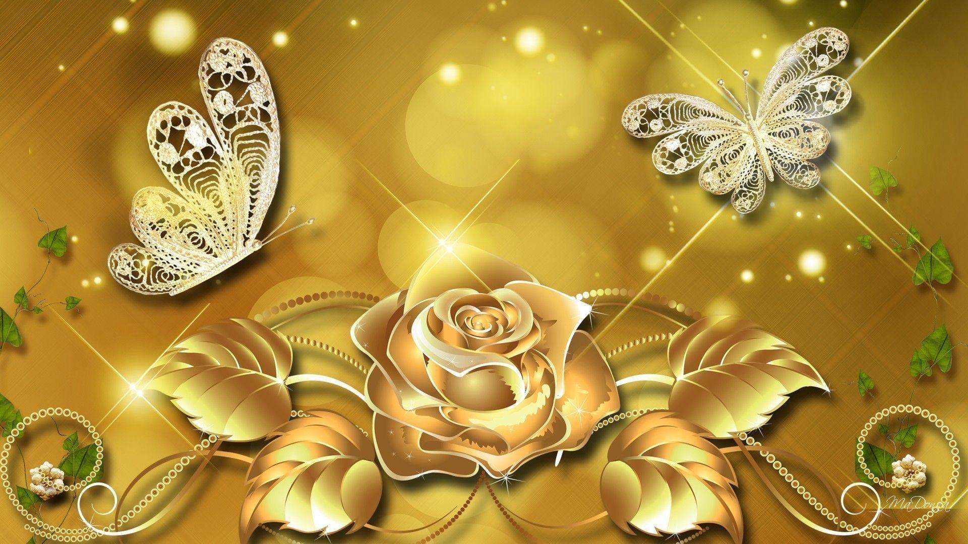 Gold Butterfly Wallpapers Top Free Gold Butterfly Backgrounds
