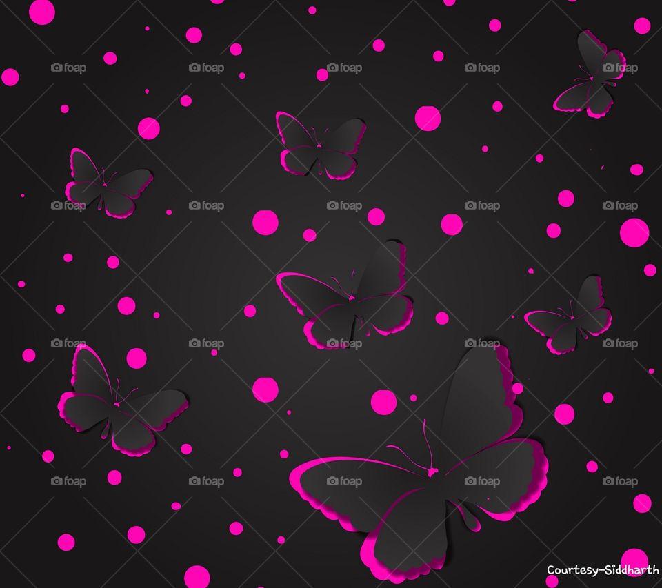 Neon Pink Butterfly Wallpapers Top Free Neon Pink Butterfly Backgrounds WallpaperAccess
