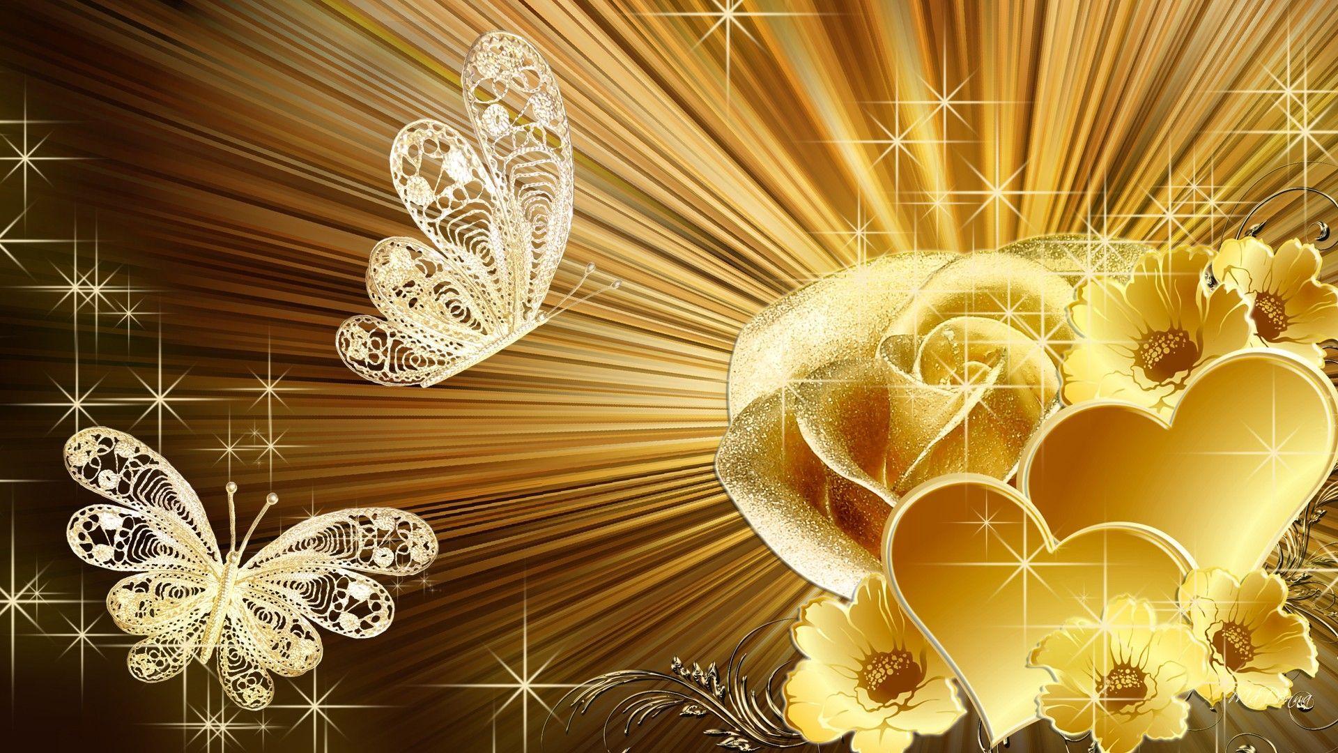 Gold Butterfly Wallpapers Top Free Gold Butterfly Backgrounds