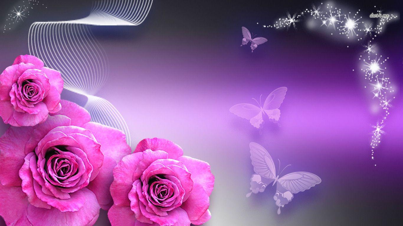 Pink Roses and Butterfly Wallpapers Top Free Pink Roses and Butterfly
